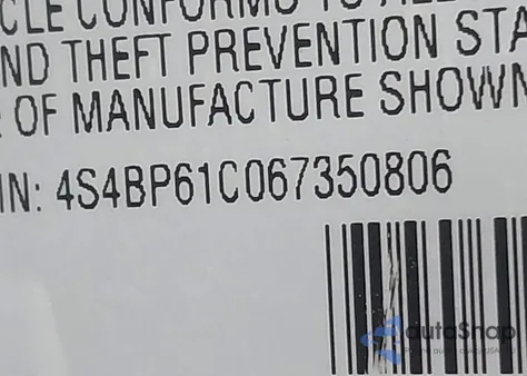 2006 Subaru Outback 2.5I from USA, damaged, VIN 4S4BP61C067350806